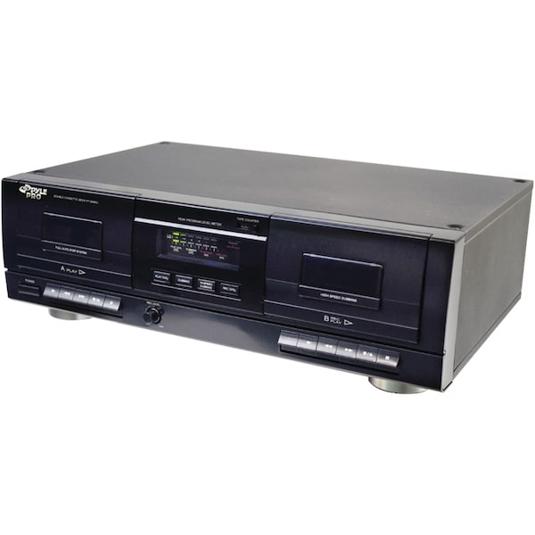 Pyle Pro Dual Cassette Deck with MP3 Conversion PT659DU